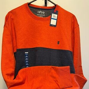 Izod orange and navy blue Sweatshirt
